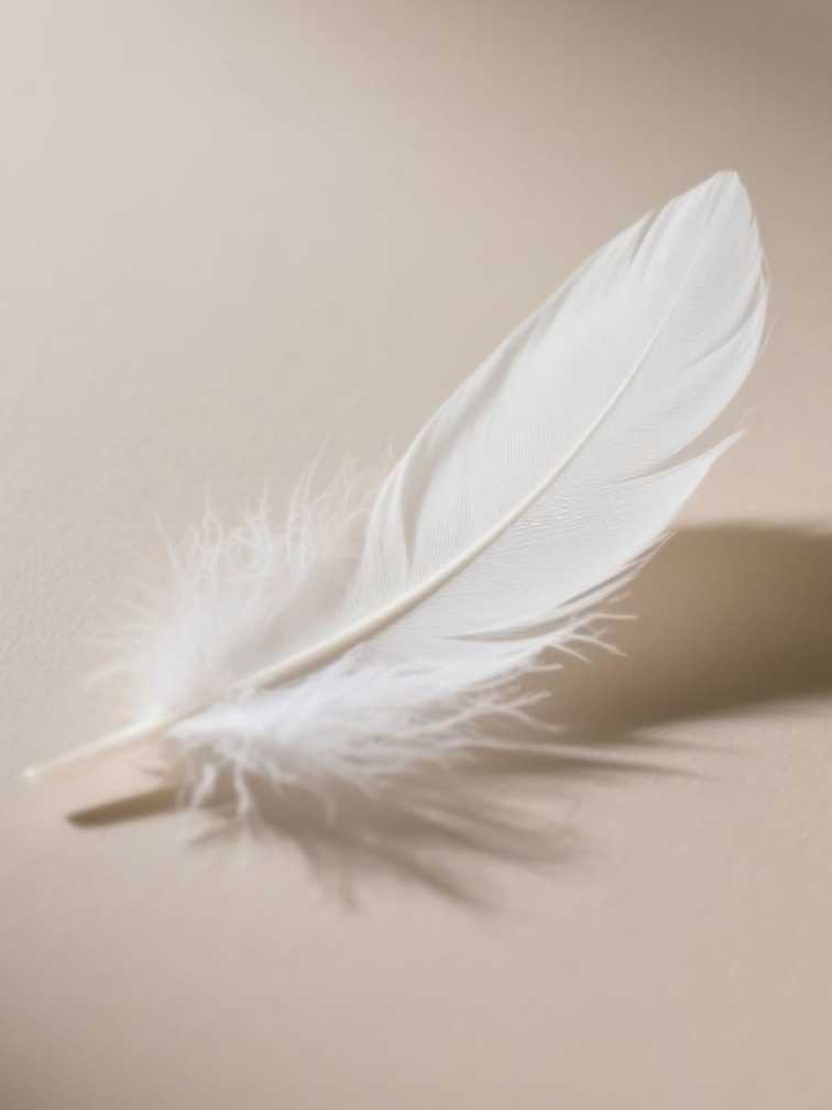 Balta spalva uz smilšu fona – vieglums un klātbūtne kā psihoorganiskās analīzes simbols